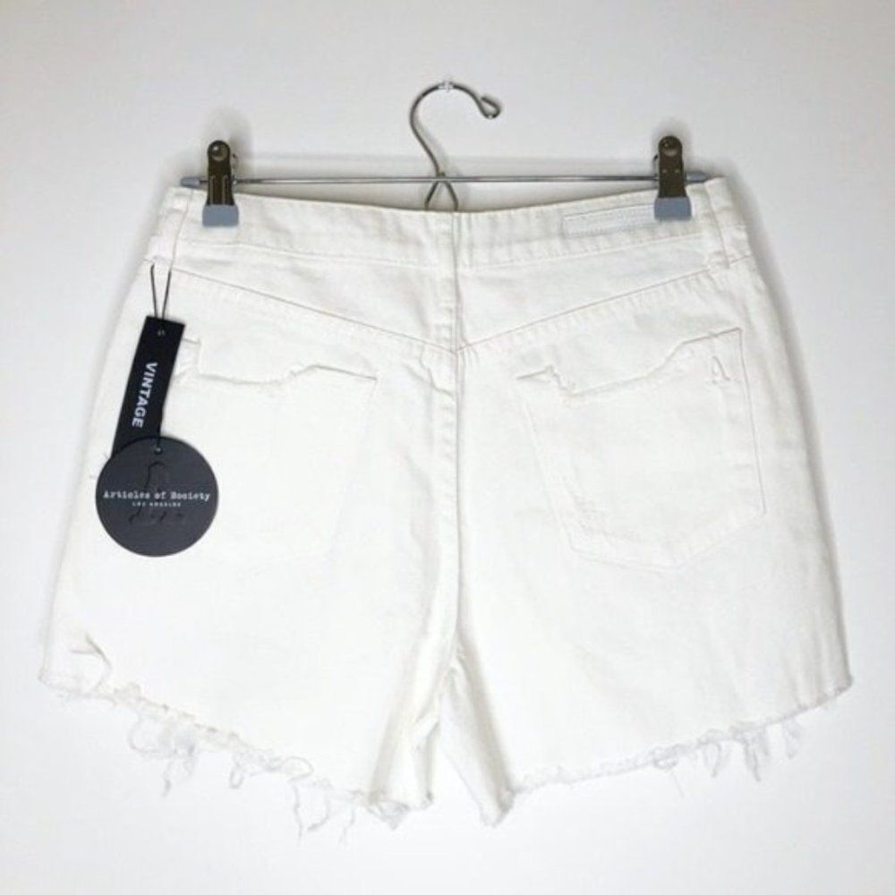 ARTICLES OF SOCIETY Ripped High Rise Shorts - Picture 4 of 7